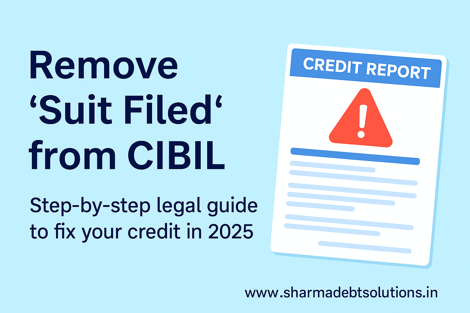 Remove Suit Filed from CIBIL