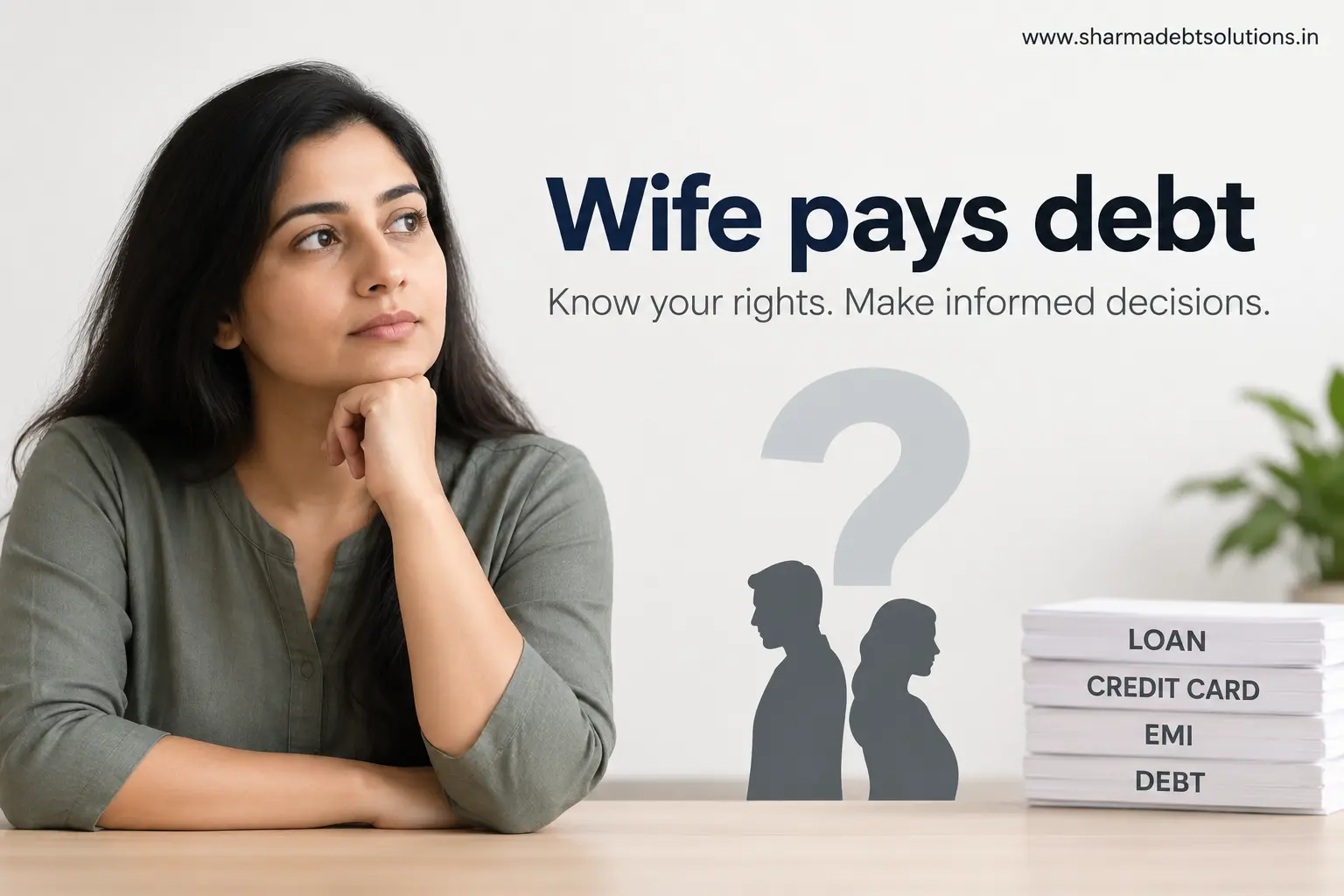Wife pays debt